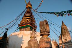 Kathmandu Swayambhunath 27 Swayambhunath Just Before Sunset With Anantapura Shikhara To Right From Dongak Choling Gompa